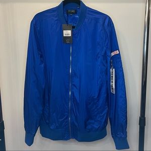 🆕 NWT Men’s Five Four Blue Nylon Bomber Jacket